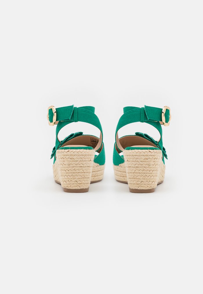 Sandales Anna Field Espadrillas Wedge platform Boucle Vert Femme | QVC-9557999